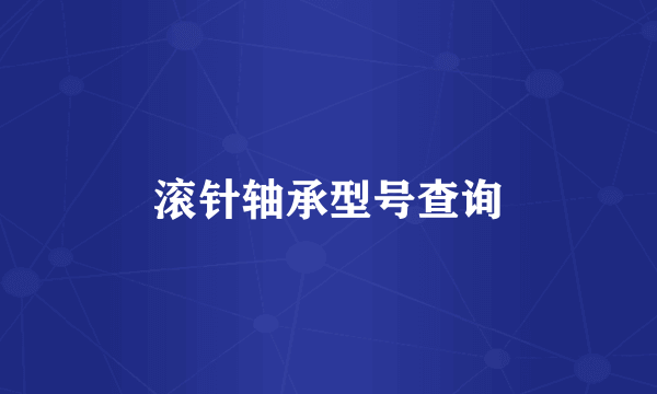 滚针轴承型号查询