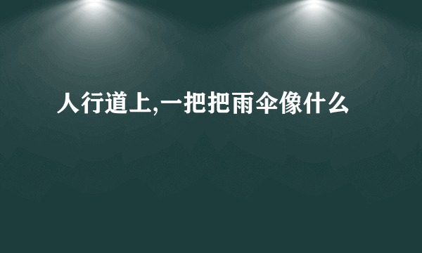 人行道上,一把把雨伞像什么