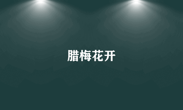 腊梅花开