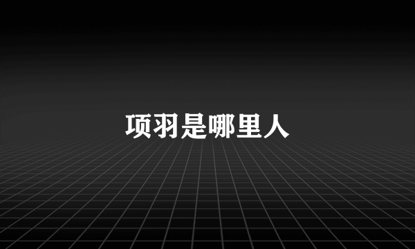 项羽是哪里人